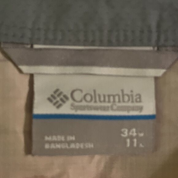 Columbia Swim Trunks Orange Plaid Mens Omni Shade Pockets Drawstring 34 - Picture 3 of 5